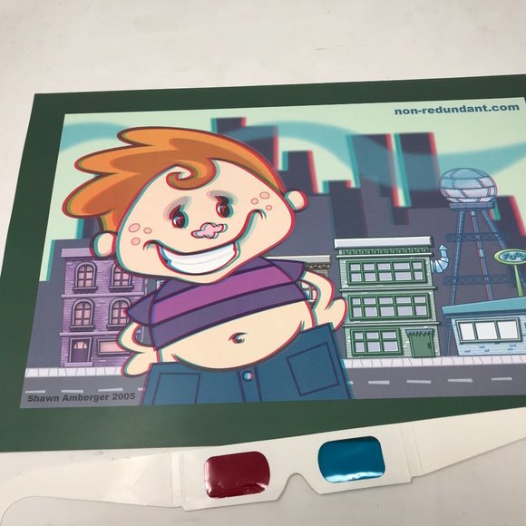 Digital Art - Sean Amberger - Set of 3 - 3-D Art Prints 18" x 12" w 3-D Glasses - Picture 10 of 16